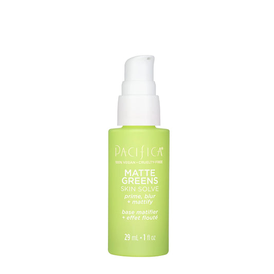 Pacifica Beauty Matte Greens Skin Solve Makeup Primer, Skincare, Niacinamide, Vitamin E, Kale, Squalane, Color Corrector, Blur, Reduce Redness, Pore Minimizer, Face Primer, Vegan, 1 fl oz (1 Count)