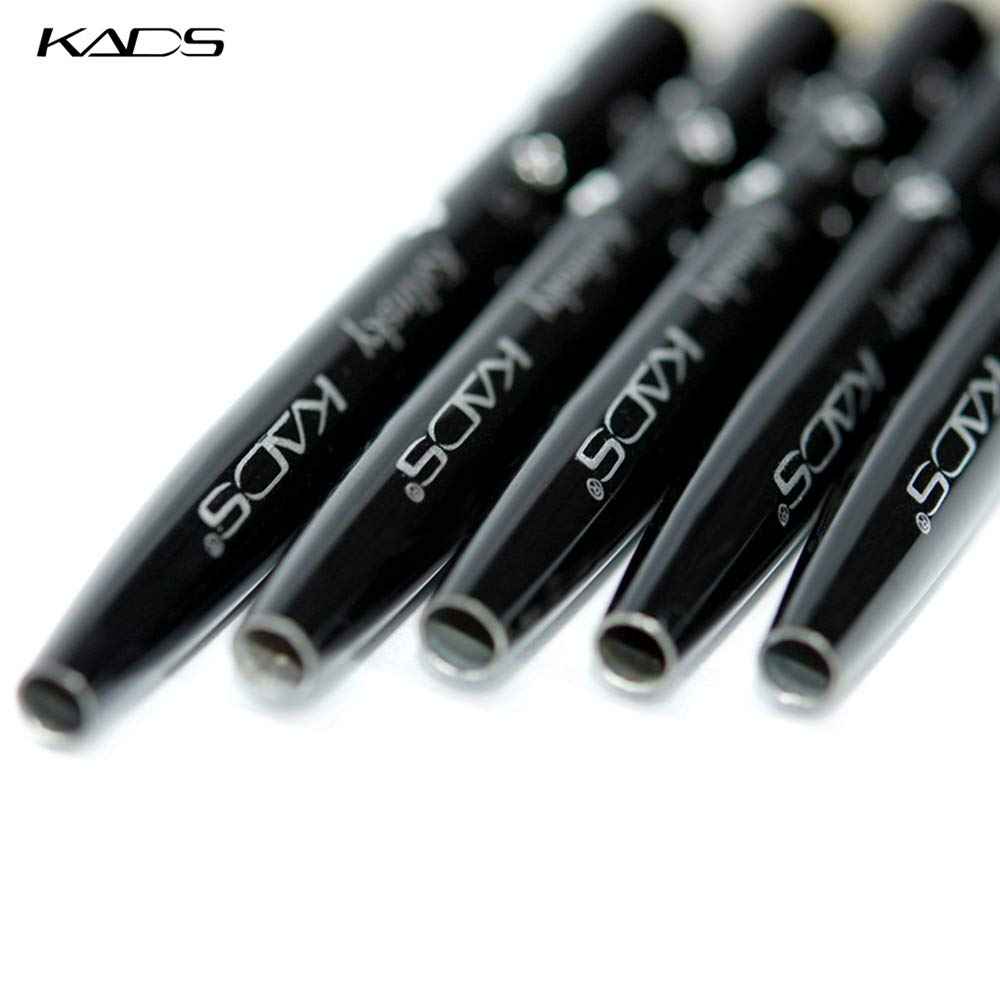 KADS Kolinsky Sable Acrylic Brush Set - 5pcs, Sizes 2# to 10#, Black Kolinsky Sable Nail Brushes
