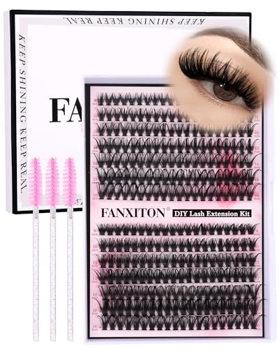 FANXITON DIY Lash Extension Kit - 280 D Curl Volume Lashes