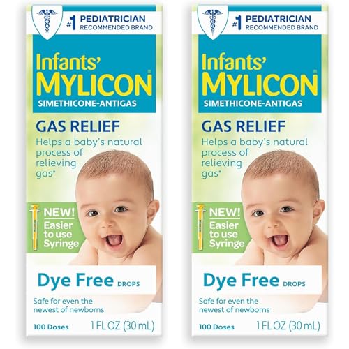 MYLICON Infant Gas Relief Drops 1 Oz - Dye-Free Baby Gas Medicine (2 Pack)