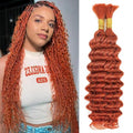 Deep Wave Water Bulk Braiding Hair 20 Inch 100g Curly Human Hair for Boho Styles