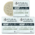 Zatural 100% Natural Hemp Bar Soap | Gentle Cleansing & Moisturizing Body Soap with Pure Botanical Ingredients | Rich Lather Formula (3 Bars)