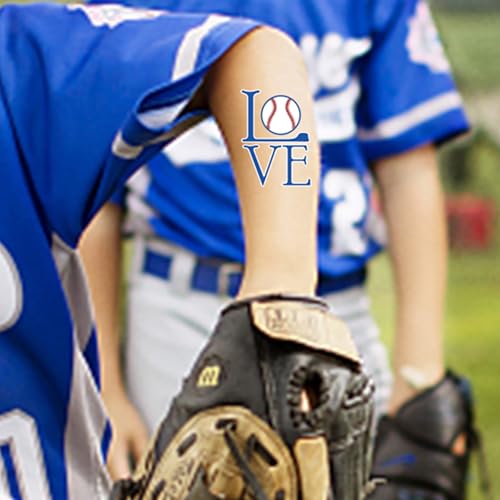 360 Ct Baseball Temporary Tattoos - Sports/Baseball Birthday Party Supplies Goodie Bag Stuffers Favors Prize Motivational Stickers(30 Sheets)