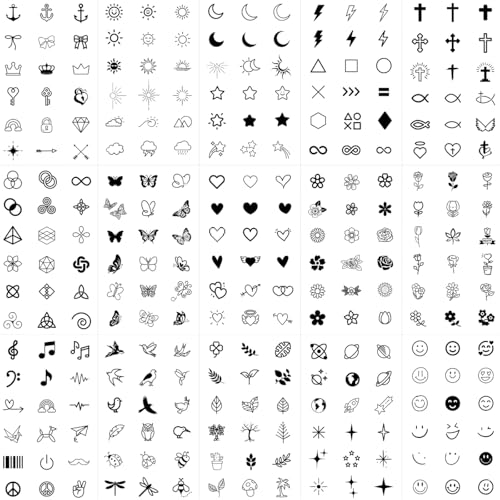 Tiny Temporary Tattoos - Waterproof Mini Designs for Fingers & Wrists