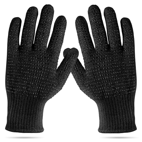 Black Heat Resistant Gloves for Hair Styling