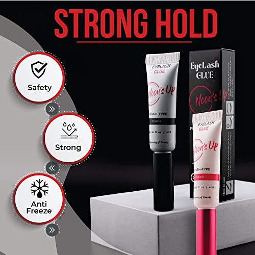 NOON'S UP Black Lash Glue - Waterproof 24Hr Strong Hold, 0.14 Fl Oz