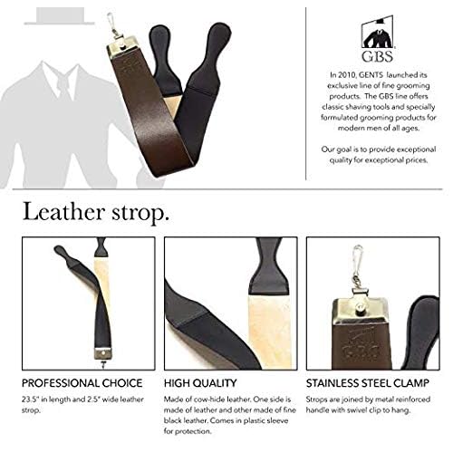 G.B.S Men Professional Shaving Kit Box- Rust Free Stainless Shaving Razor with Wooden Handle, Wooden Soap Bowl, Shaving Brush, Leather Strop, - A Full Package for Men¡¯s Shaving