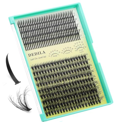 30D Cluster Lash Extensions D Curl 12-22mm Natural Spiky