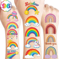 96 PCS Rainbow Temporary Tattoos for Kids Birthday Party Favors