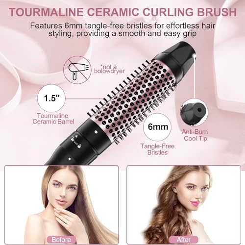 Karrong 1.5 Inch Thermal Brush - Heated Curling & Straightening Tool