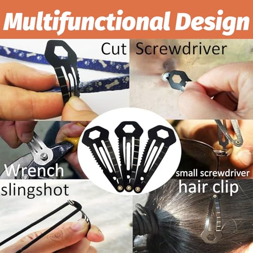VinBee Self Defence Hair Clips For Women, Tactical Hair Clip,Multi-Functional HairBarrettes Mini Pins Stainless Steel, Self-Defense EDC Survival Kit-10 Pack