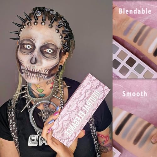 12-Color Matte Eyeshadow Palette - Cool Grey Taupe for Mature Skin