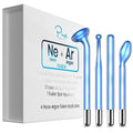 4-Piece Fusion Wand Acessory Set for Nuderma Wands - NuDerma NOT Included - Neon & Argon Fusion Glass applicators for Nuderma ? High Frequency Upgraded Fusion Wand Set Compatible with Nuderma Systems