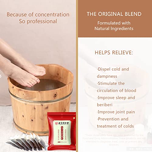 Natural Herbal Foot Soak Bags with Ginger & Mugwort - 30 Pack (900g)