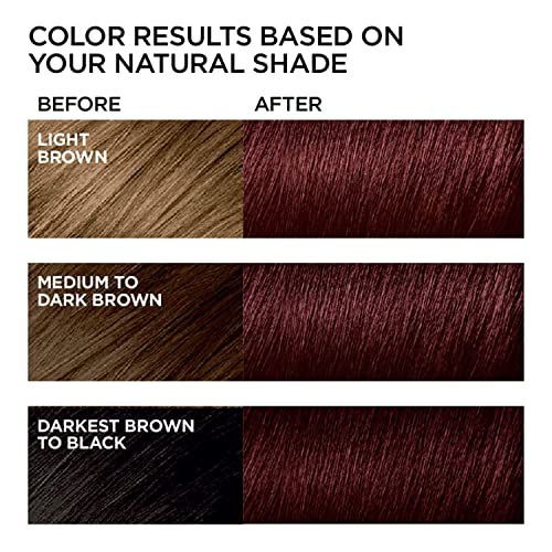 Fvquhvo Dark Red Wine Hair Dye Shampoo for Gray Hair - 16.9 Fl Oz, 3-in-1 Color, Cleanse & Condition