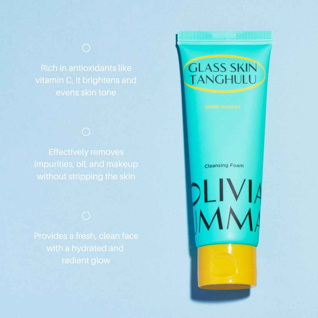 OLIVIAUMMA Glass Skin Tanghulu Shine Muscat Foaming Cleanser - Olivia Umma Deep Cleansing, Moisturizing, and Antioxidant-Rich Korean Face Wash for All Skin Types by Olivia Umma - 120ml