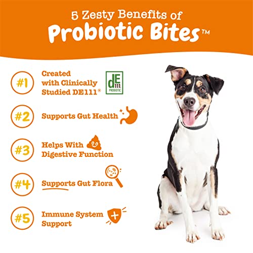 Zesty Paws Probiotics for Dogs - Digestive Enzymes for Gut Flora, Digestive Health, Diarrhea & Bowel Support - Clinically Studied DE111 - Dog Supplement Soft Chew for Pet Immune System - Chicken