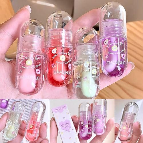 Hydrating Lip Oil Set, 3-Piece Fruit Flavors for Kids