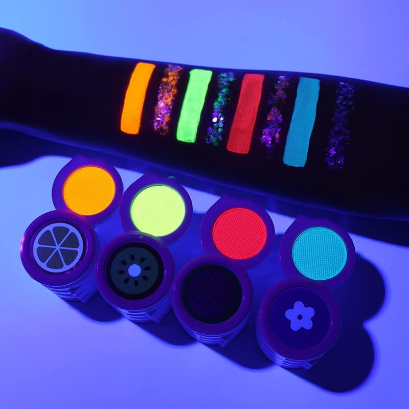 Water Activated Eyeliner Palette - Neon Orange & UV Glow