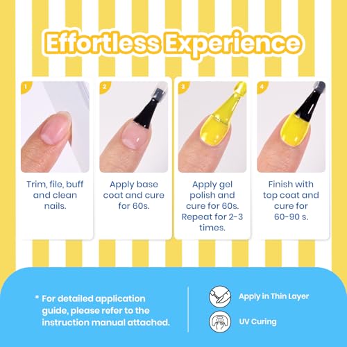 Beetles Yellow Gel Nail Polish Lemon Stripe 9ML