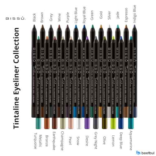 Biss? Tintaline Eyeliner - 25 Vivid Colors, High-Coverage, Long-Lasting & Smudge-Proof (Pearl)