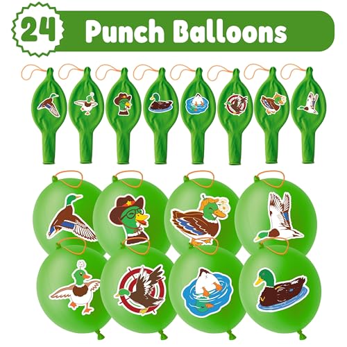 Duck Party Favors Pack - 48 Tattoos & 24 Balloons