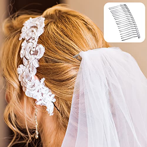5Pcs Metal Hair Combs with 20 Teeth for Wedding Veils