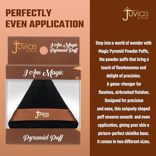 Juvia¡¯s Place I Am Magic Pyramid Puff - Small - Triangle Makeup Powder Puff - Setting & Baking the Makeup Base for Flawless Airbrushed Finish - Ideal for Precision Touch Ups Blotting & Sculpted Finish