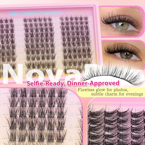 DIY Lash Extension Kit with 180 Cluster Lashes 10-18mm D Curl