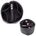 WADORN Felt Purse Organizer Insert, Black (Round, 5.1x4.65in) Materials, Efficient Storage, Practical Design, for LV Cannes & Other Bucket Bags