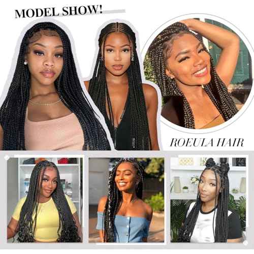 Pre Stretched Braiding Hair 20 Inch 8 Packs Long Black Braiding Hair Pre Stretched Professional Prestretched Braiding Hair Extensions Synthetic Crochet Twist Braids (1B, 20 Inch (pack of 8))