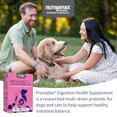 Nutramax Proviable Probiotics for Dogs & Cats, 30 Capsules