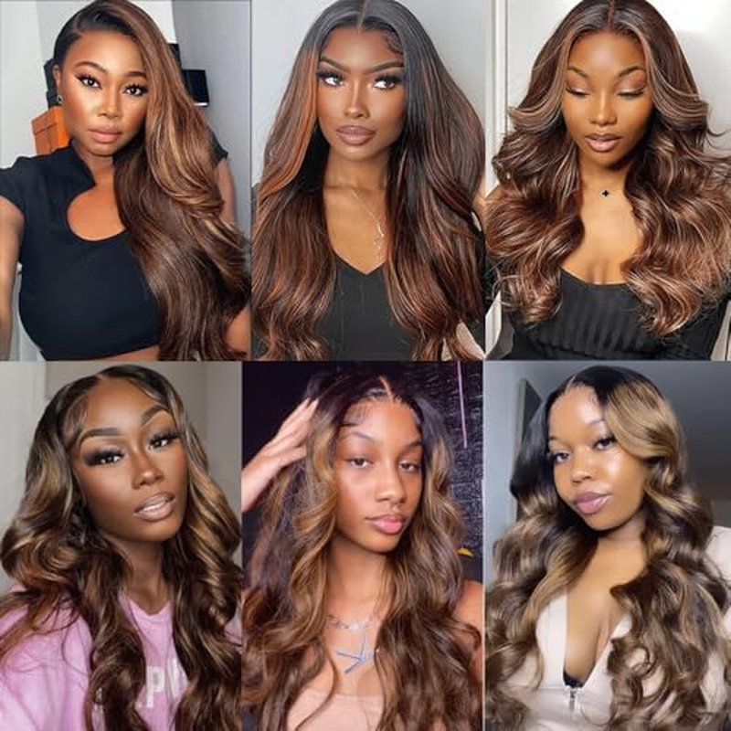 Ombre Body Wave Hair Bundles 20-24 Inch Virgin Hair 3 Pack