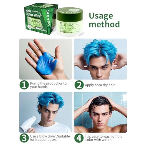 Purple Temporary Hair Color Wax - Washable Styling Cream for Kids & Adults, Halloween & Cosplay