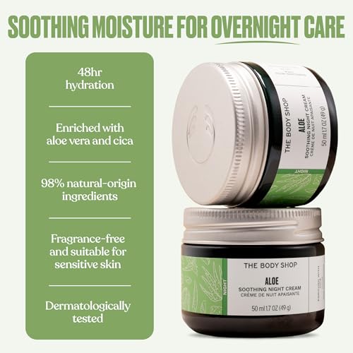 The Body Shop Aloe Vera Night Cream, For Sensitive Skin, Vegan, 50ml