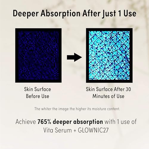 KISS NEW YORK GLOWNIC27 Facial Beauty Device, Microcurrent Glass Glow Skin Booster for Enhancing Korean Skin Care Absorption and Ability to Lift, Improves Hydration Barrier, Elasticity, Even Tone