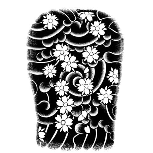 Semi-Permanent Tattoo Sheets - Japanese Sakura Design (2 Pack)