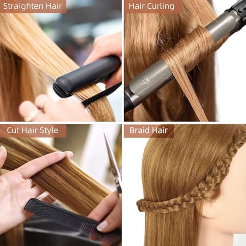 80% Human Hair Mannequin Head 26-28" Cosmetology Training