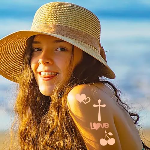 LKTEE Tanning Stickers,Tanning Stickers for Body - 210 Pcs Waterproof Temporary Tattoos Stickers Set for Tanning Unisex Tanning Bed Accessories