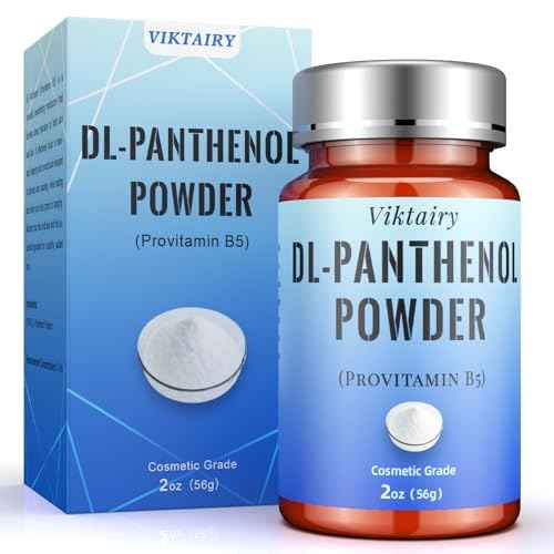 Pure DL-Panthenol Powder (2oz, 56g), Cosmetic Grade Provitamin B5 Powder for Hair Care, Skin Care, Nails Deep Mousturizer, Panthenol Cream, Hair Conditioner, Shampoo, Soap, Lotion