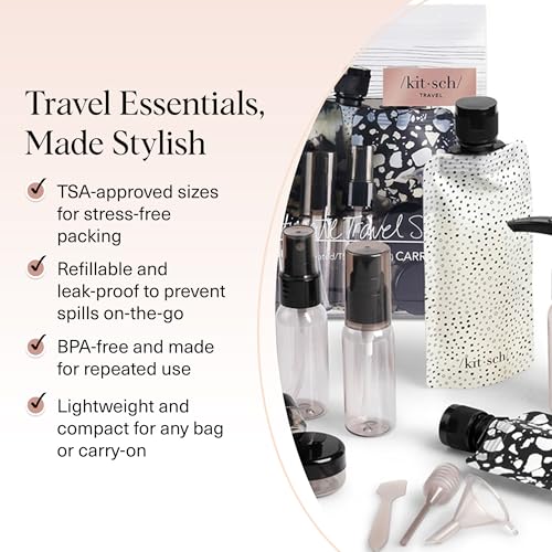 11-Pc Travel Toiletries Kit - TSA Approved Leak-Proof Containers