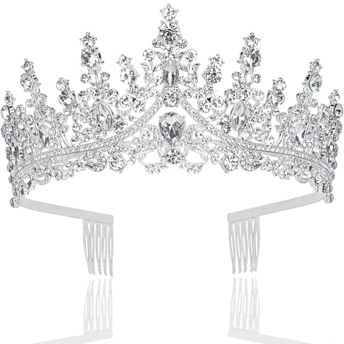 Queen Crown for Women Crystal Rhinestone Wedding Tiara