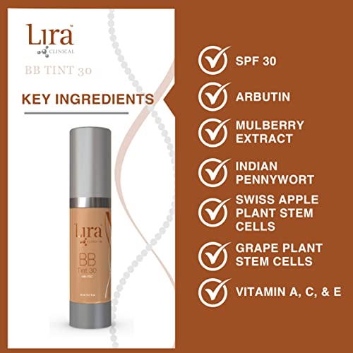 Lira Clinical BB Cream SPF 30 - Full Coverage Tinted for Medium Skin