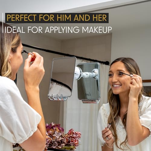 Luxo Fogless Shower Mirror with Removable Razor Holder