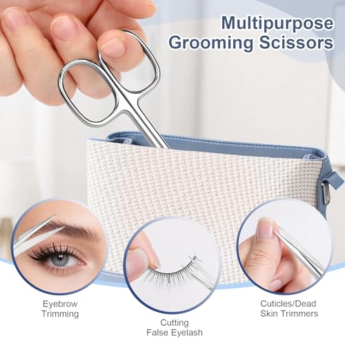 ESVIENS Curved Precision Cuticle Scissors - Stainless Steel Manicure Trimmer