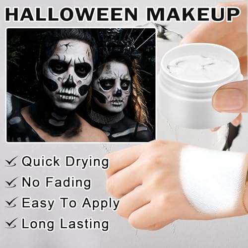 Black & White Face Paint Kit - Professional Halloween Makeup