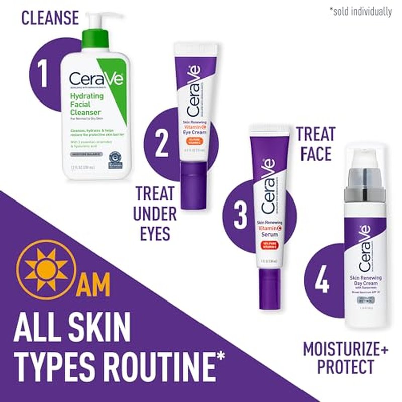 CeraVe Vitamin C Eye Cream - Dark Circles & Puffiness, 0.5 oz