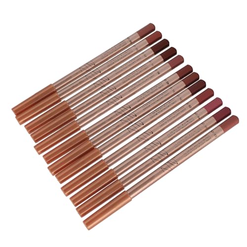 12-Piece Lipliner Pencil Set with 3mm Fine Tip
