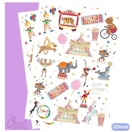 Carnival Temporary Tattoos for Kids - 42 Glitter Styles