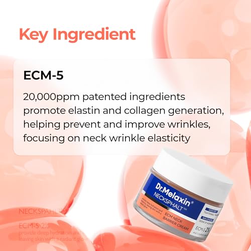 Dr.Melaxin Necksphalt ECM Barrier Cream for Anti-Aging Neck Skin, Tightening Wrinkles for an Even Skin Tone and Neck Lift, 1.69 fl oz (50ml)
